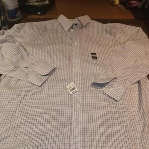 Jos A Bank Dress Shirt 17.5 - 34/35 Tailored Fit NEW w/ Tags Purple Check
